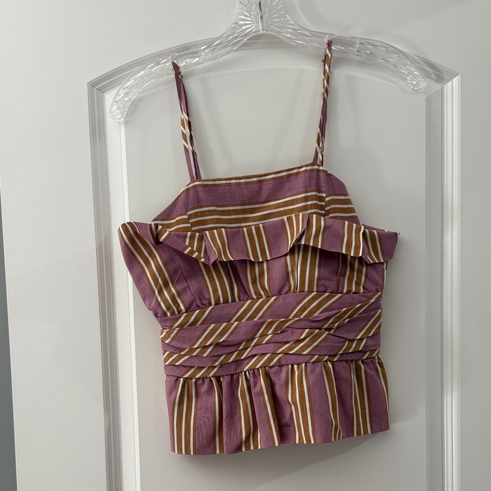 Tela Purple and Brown Striped Camisole